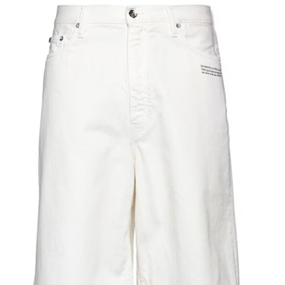 OFF-WHITE white Denim shorts 30